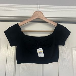 Free People Intimately Black Crop Top
